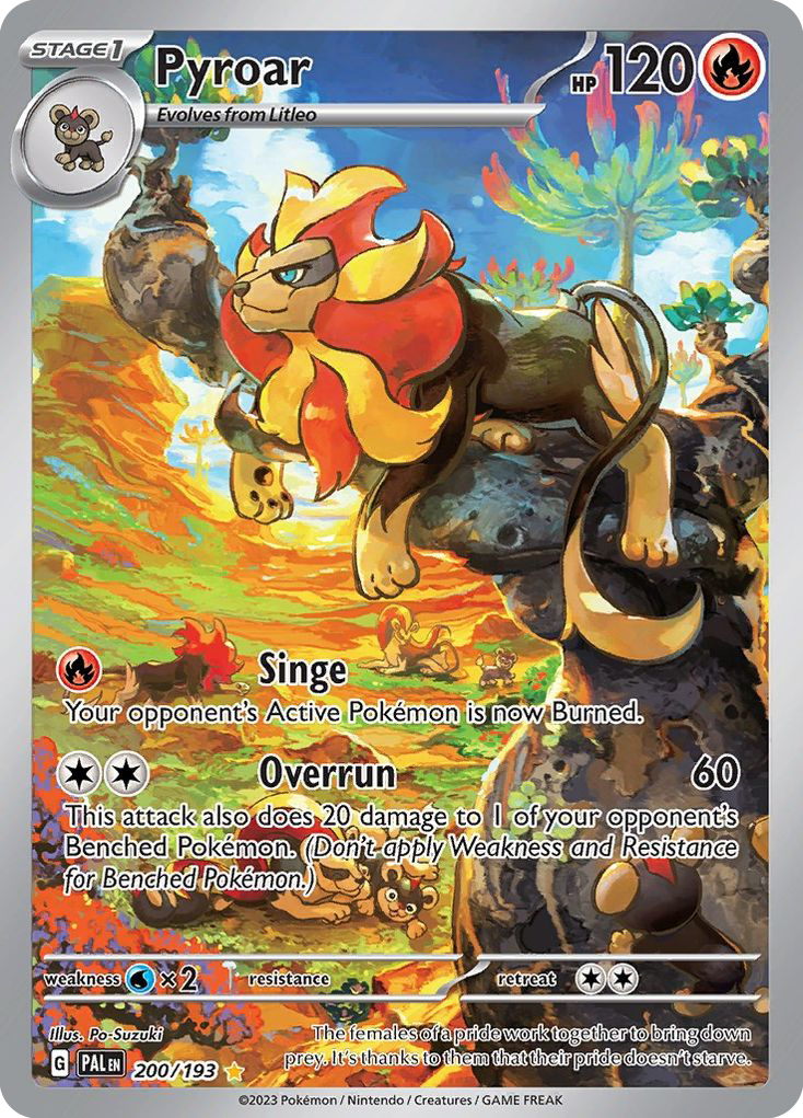 Pyroar 200/193 Pokémon kaart