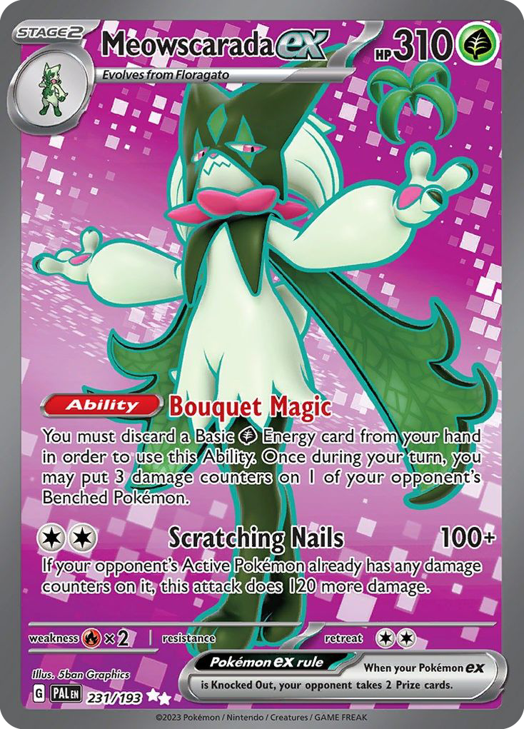 Meowscarada EX 231/193 Pokémon kaart