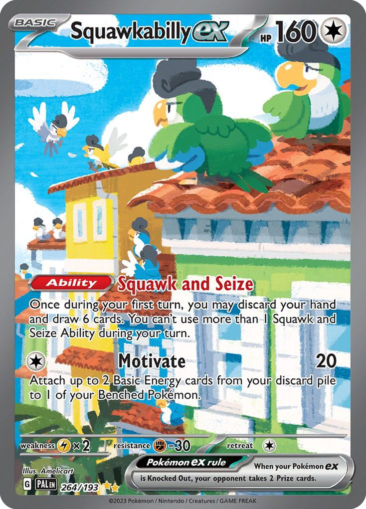 Squawkabilly EX 264/193 Pokémon kaart