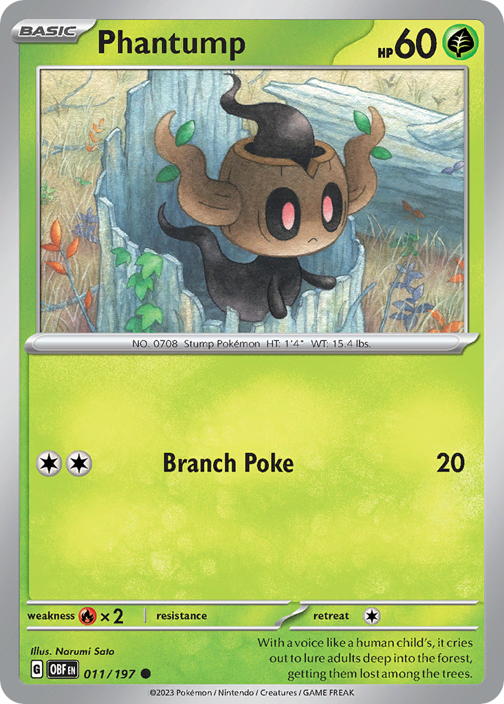 Phantump 11/197 [reversed holofoil] Pokémon kaart