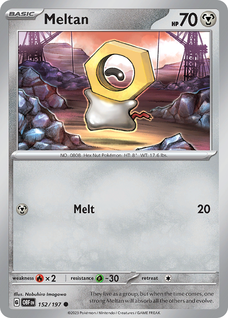 Meltan 152/197 [reversed holofoil] Pokémon kaart