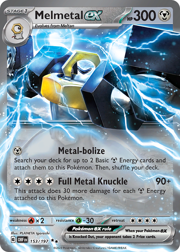 Melmetal EX 153/197 Pokémon kaart