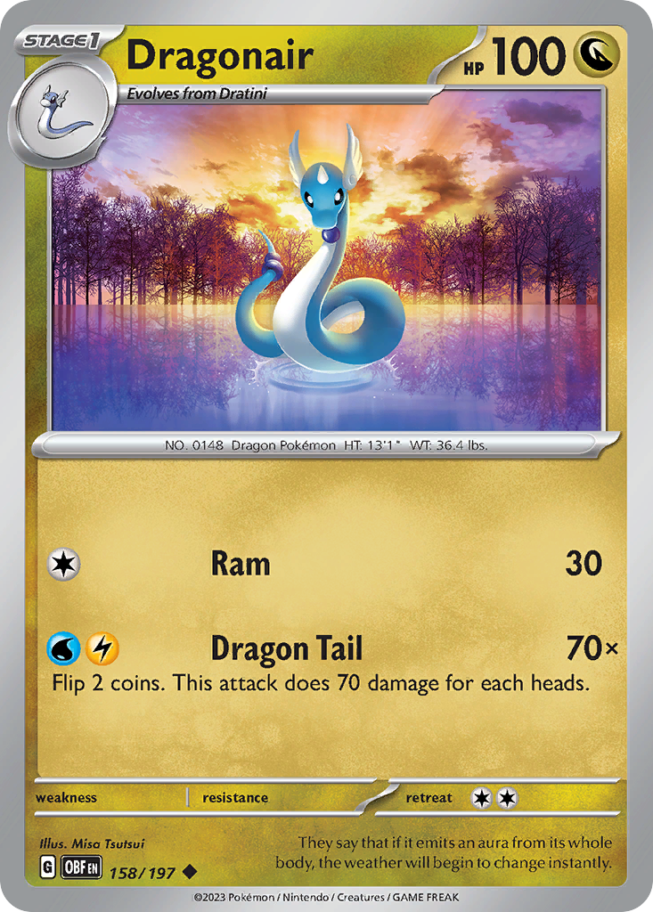 Dragonair 158/197 Pokémon kaart