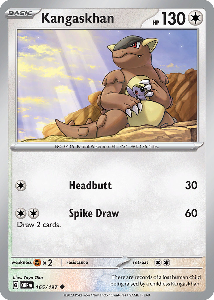 Kangaskhan 165/197 Pokémon kaart