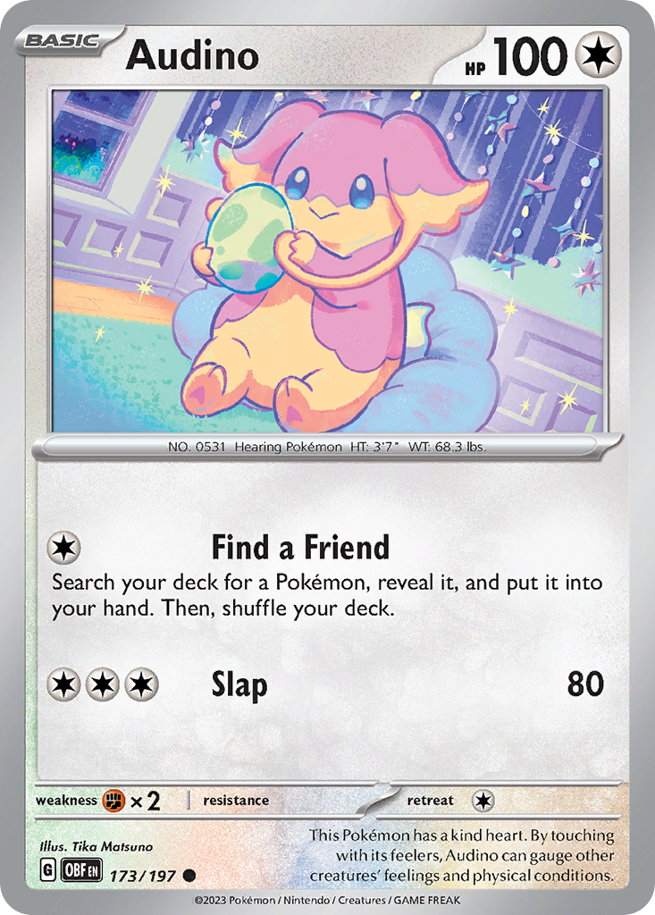 Audino 173/197 Pokémon kaart
