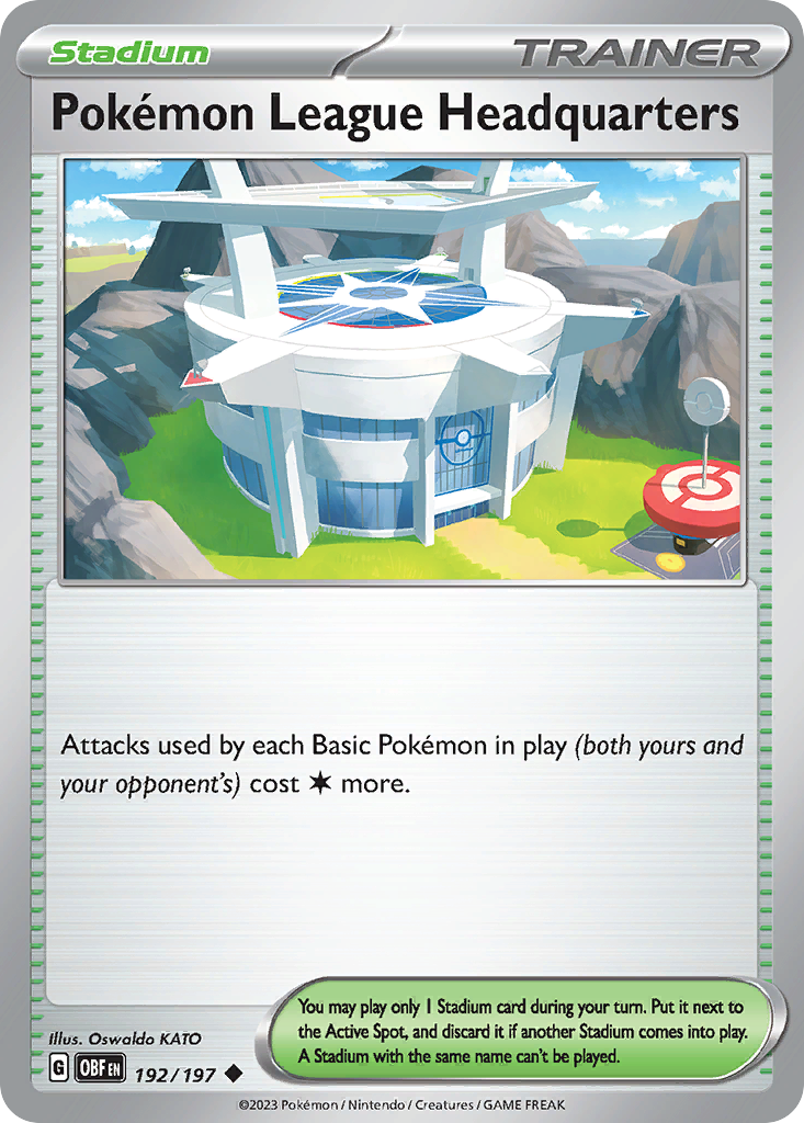Pokemon League Headquarters 192/197 [reversed holofoil] Pokémon kaart