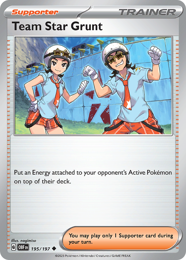 Team Star Grunt 195/197 Pokémon kaart