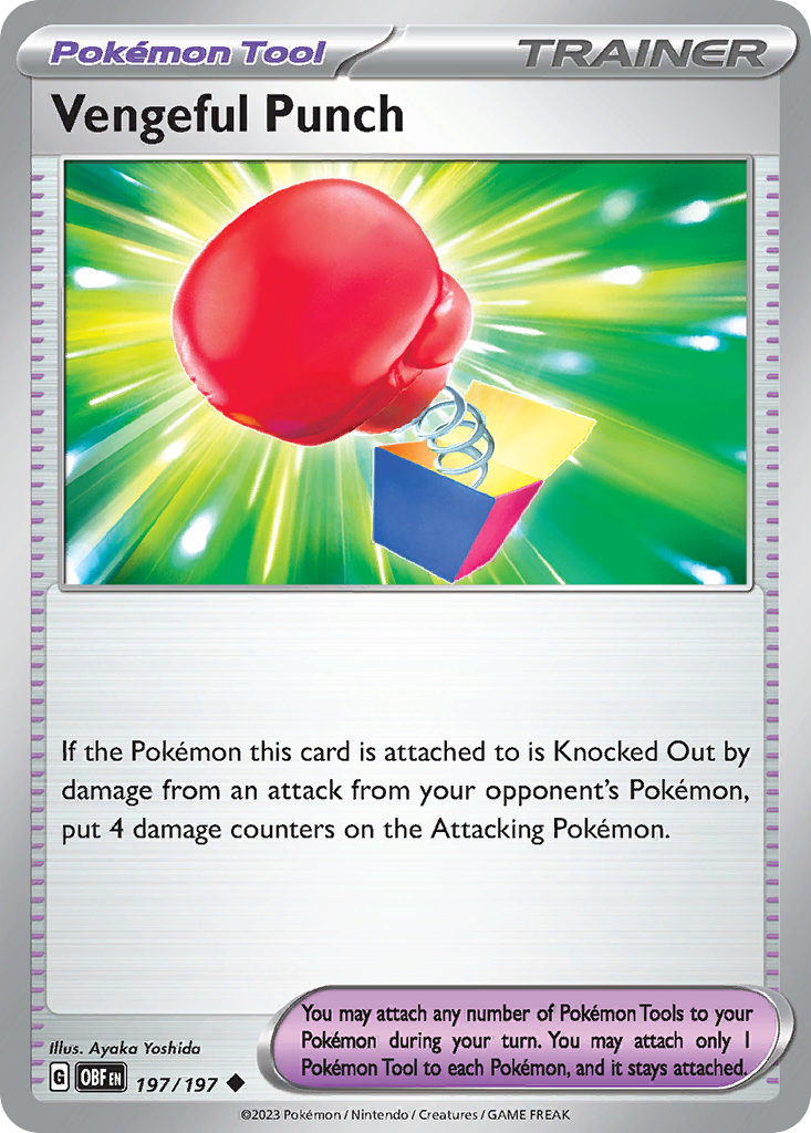 Vengeful Punch 197/197 [reversed holofoil] Pokémon kaart