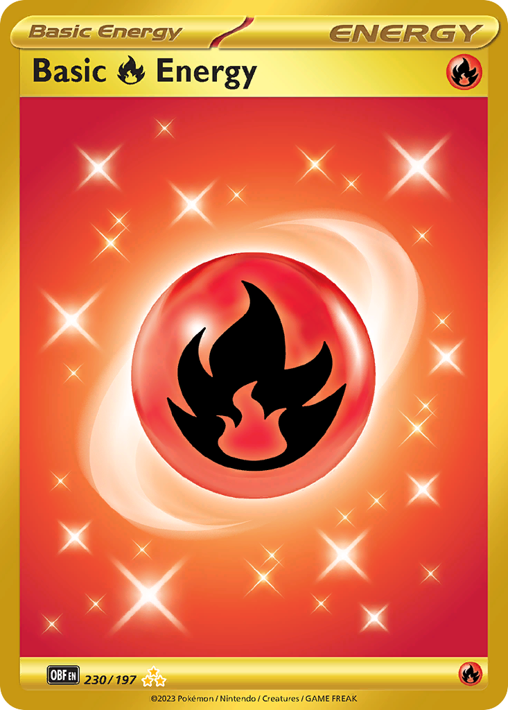 Basic Fire Energy 230/197 Pokémon kaart