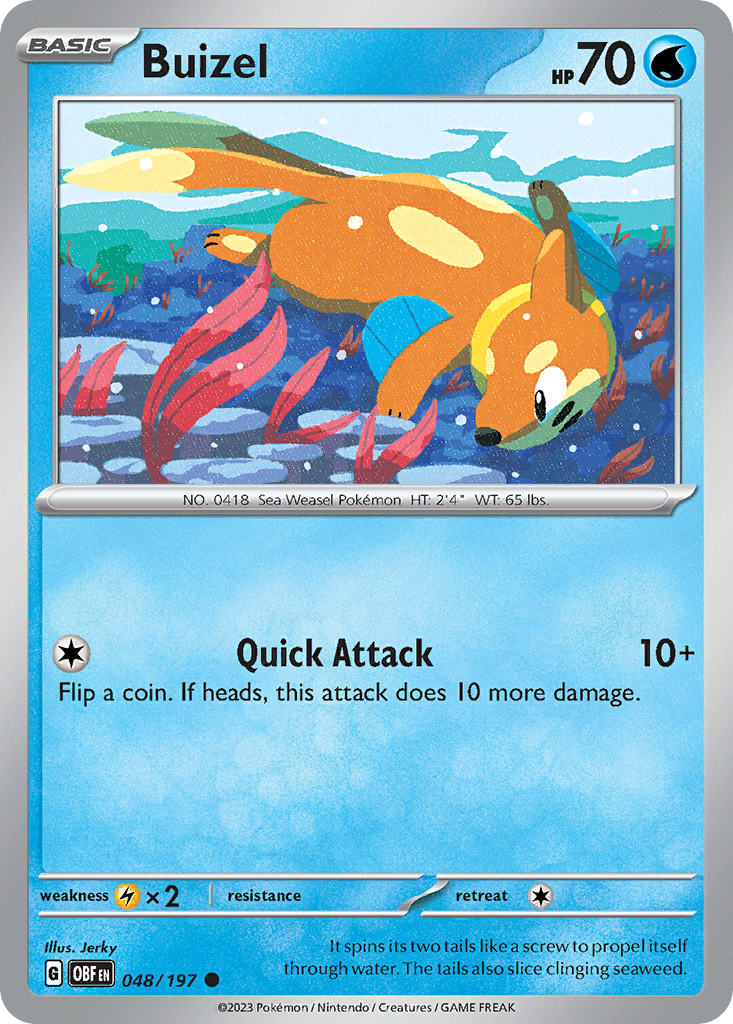 Buizel 48/197 Pokémon kaart