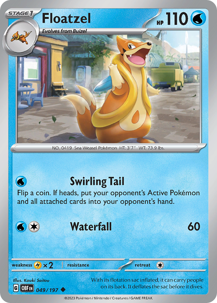 Floatzel 49/197 Pokémon kaart