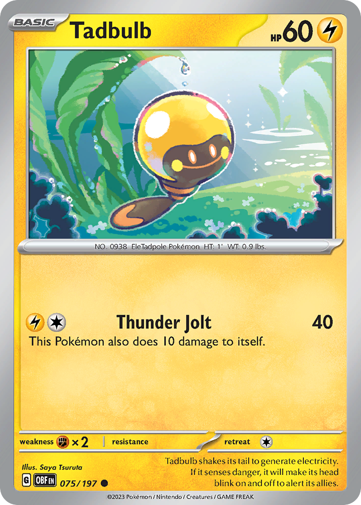 Tadbulb 75/197 [reversed holofoil] Pokémon kaart