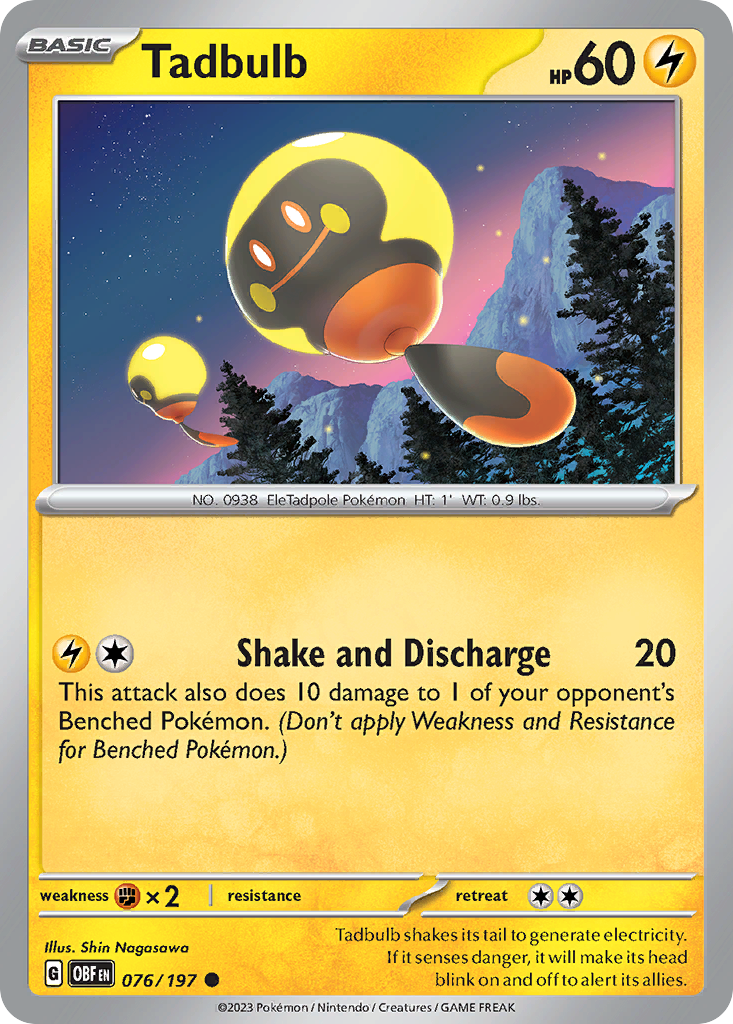 Tadbulb 76/197 [reversed holofoil] Pokémon kaart