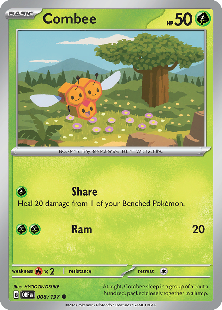 Combee 8/197 [reversed holofoil] Pokémon kaart