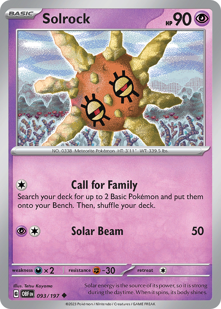 Solrock 93/197 Pokémon kaart