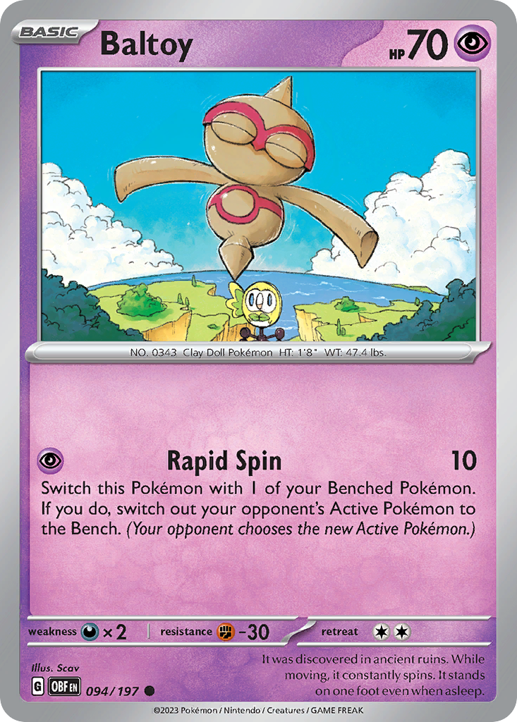 Baltoy 94/197 Pokémon kaart