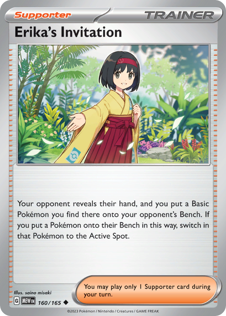 Erika’s Invitation 160/165 Pokémon kaart