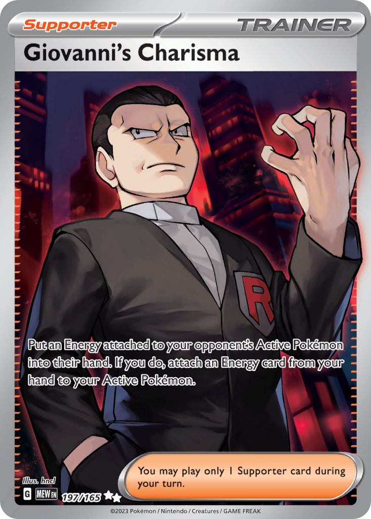 Giovanni’s Charisma 197/165 Pokémon kaart