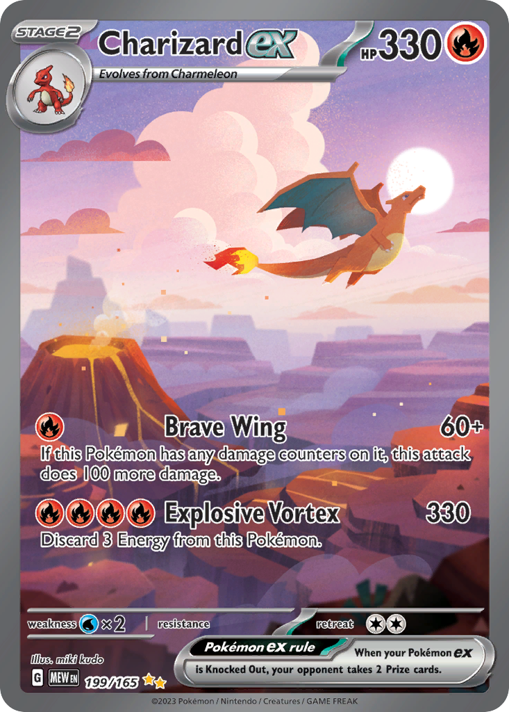 Charizard EX 199/165 Pokémon kaart