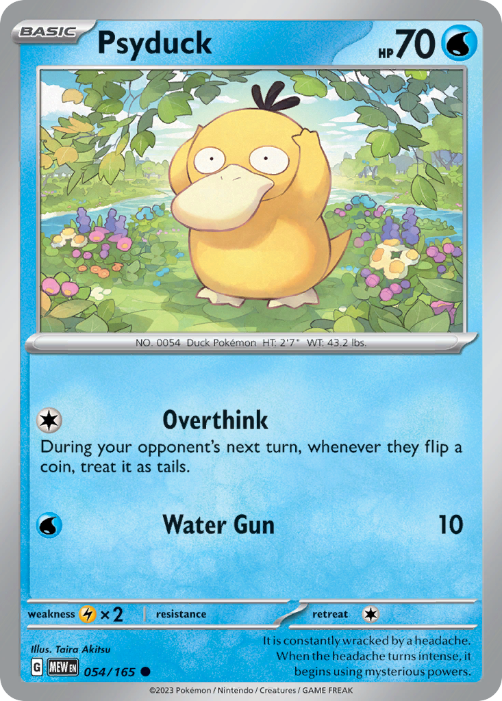 Psyduck 54/165 Pokémon kaart