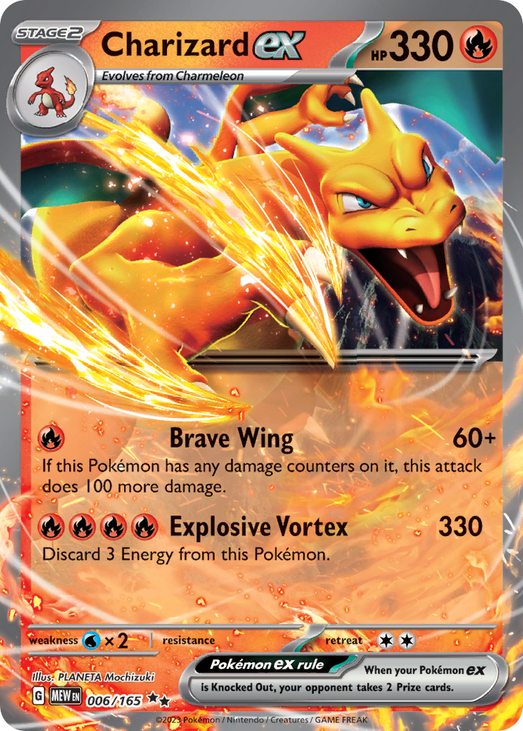 Charizard EX 6/165 Pokémon kaart