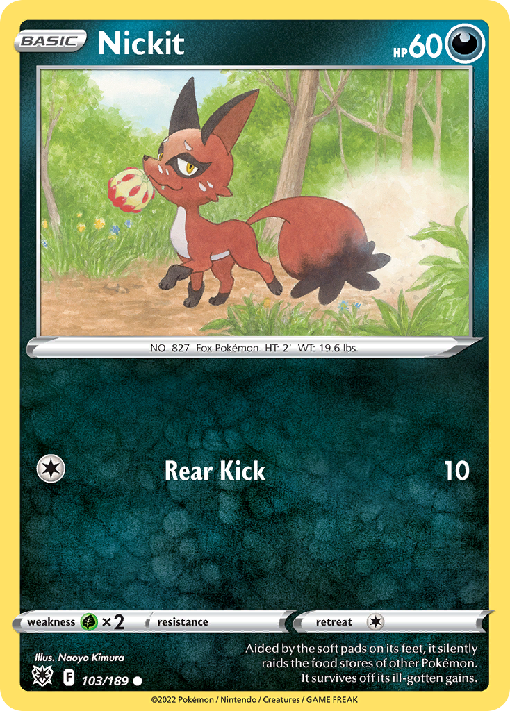 Nickit 103/189 [reversed holofoil] Pokémon kaart