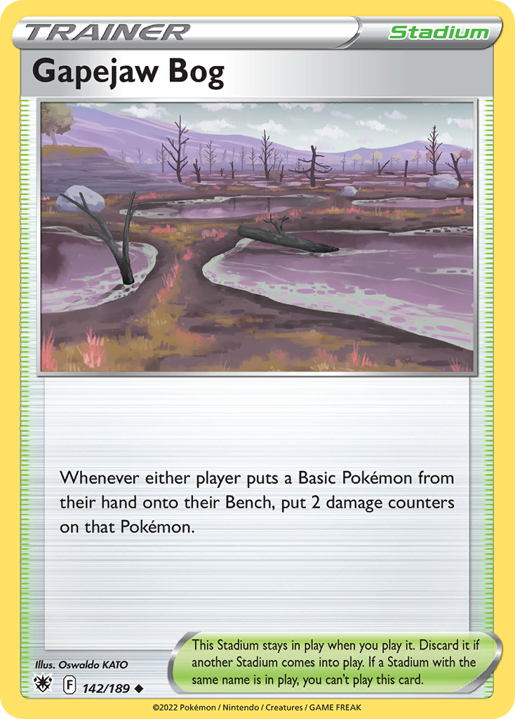 Gapejaw Bog 142/189 [reversed holofoil] Pokémon kaart