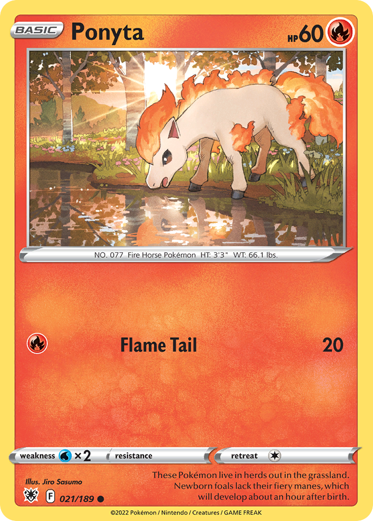 Ponyta 21/189 [reversed holofoil] Pokémon kaart