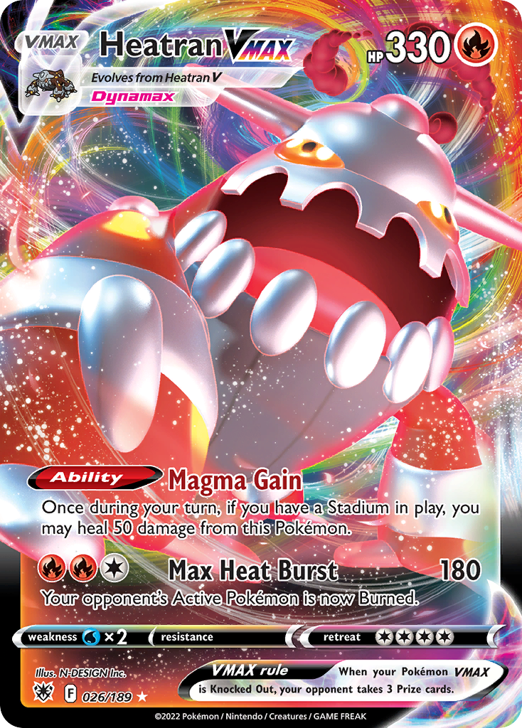 Heatran VMAX 26/189 Pokémon kaart