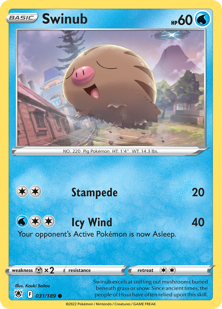 Swinub 31/189 Pokémon kaart