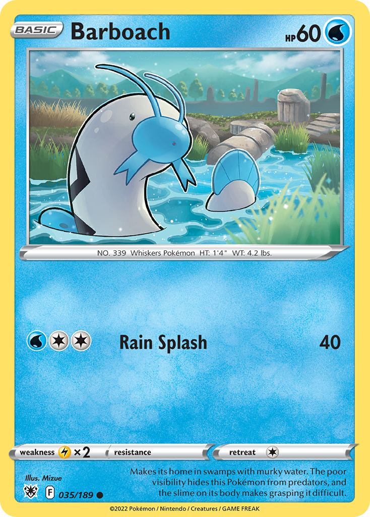 Barboach 35/189 Pokémon kaart