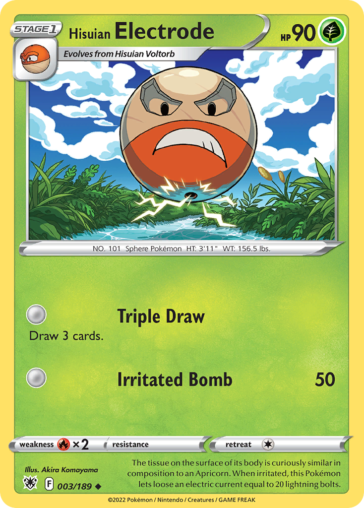Hisuian Electrode 3/189 Pokémon kaart