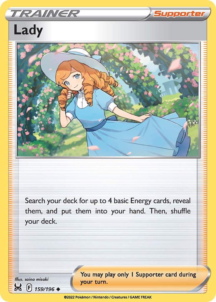 Lady 159/196 [reversed holofoil] Pokémon kaart