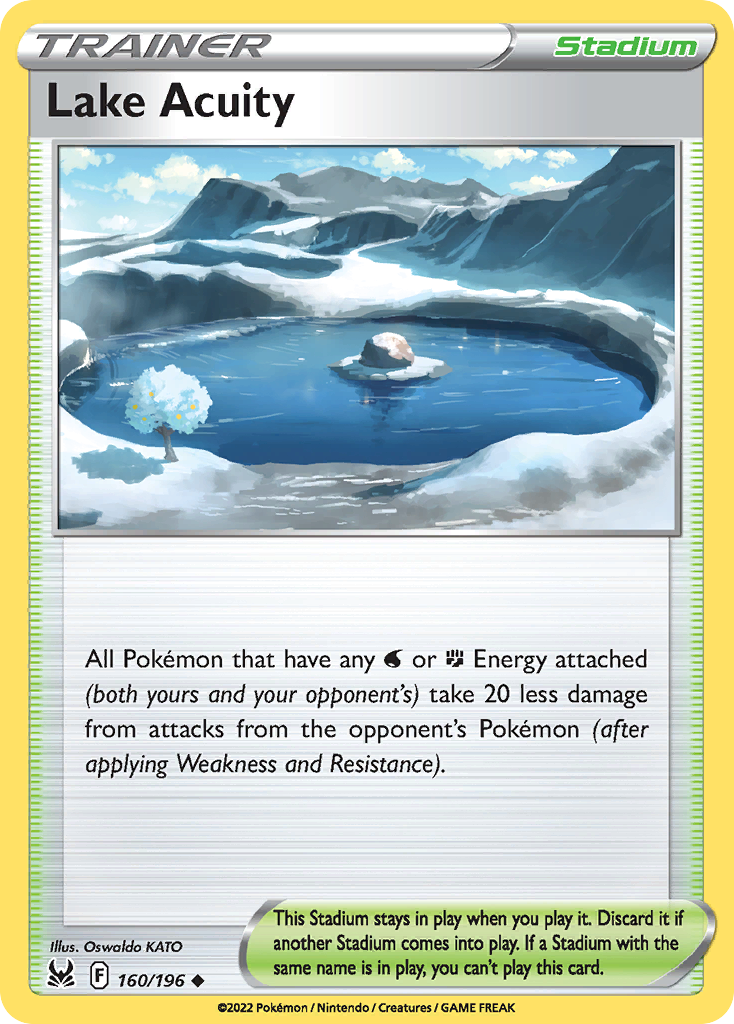 Lake Acuity 160/196 [reversed holofoil] Pokémon kaart