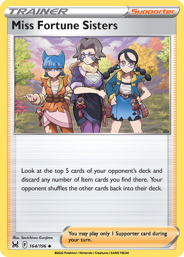 Miss Fortune Sisters 164/196 [reversed holofoil] Pokémon kaart