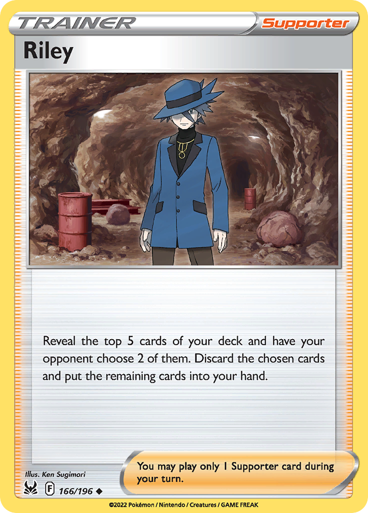 Riley 166/196 [reversed holofoil] Pokémon kaart