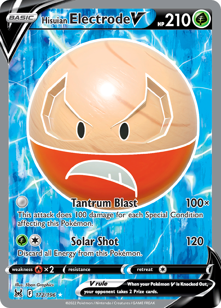 Hisuian Electrode 172/196 Pokémon kaart