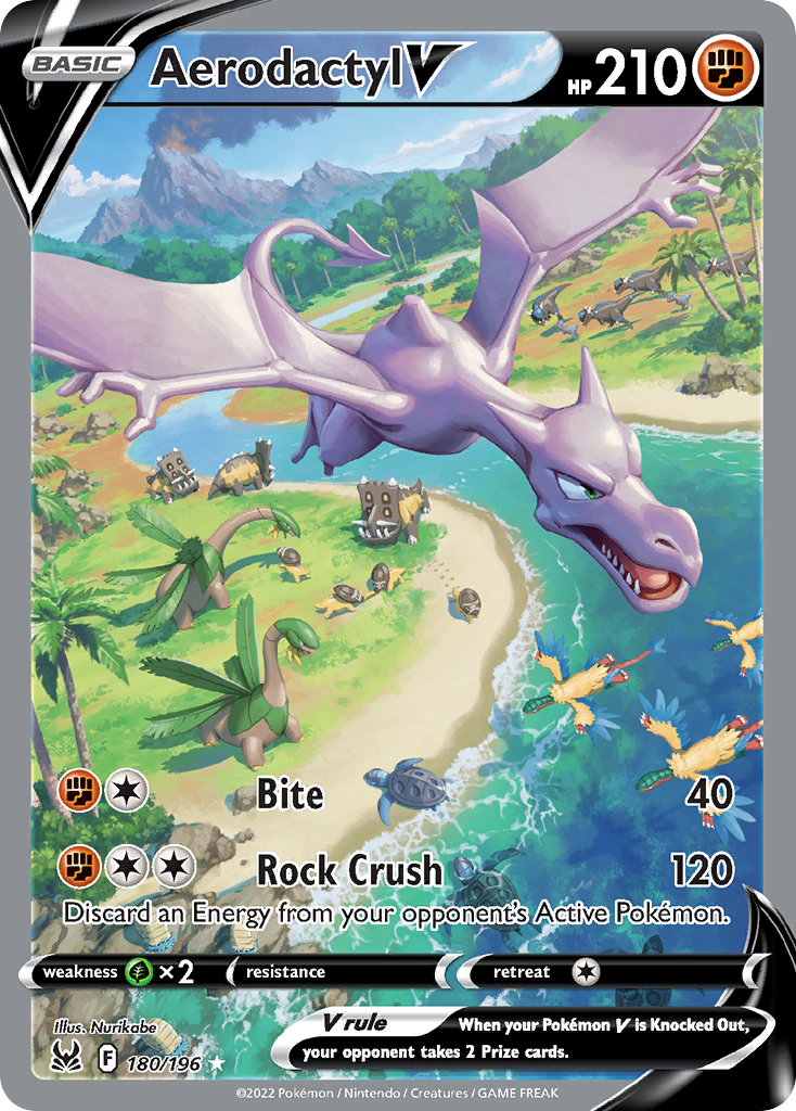 Aerodactyl V 180/196 Pokémon kaart