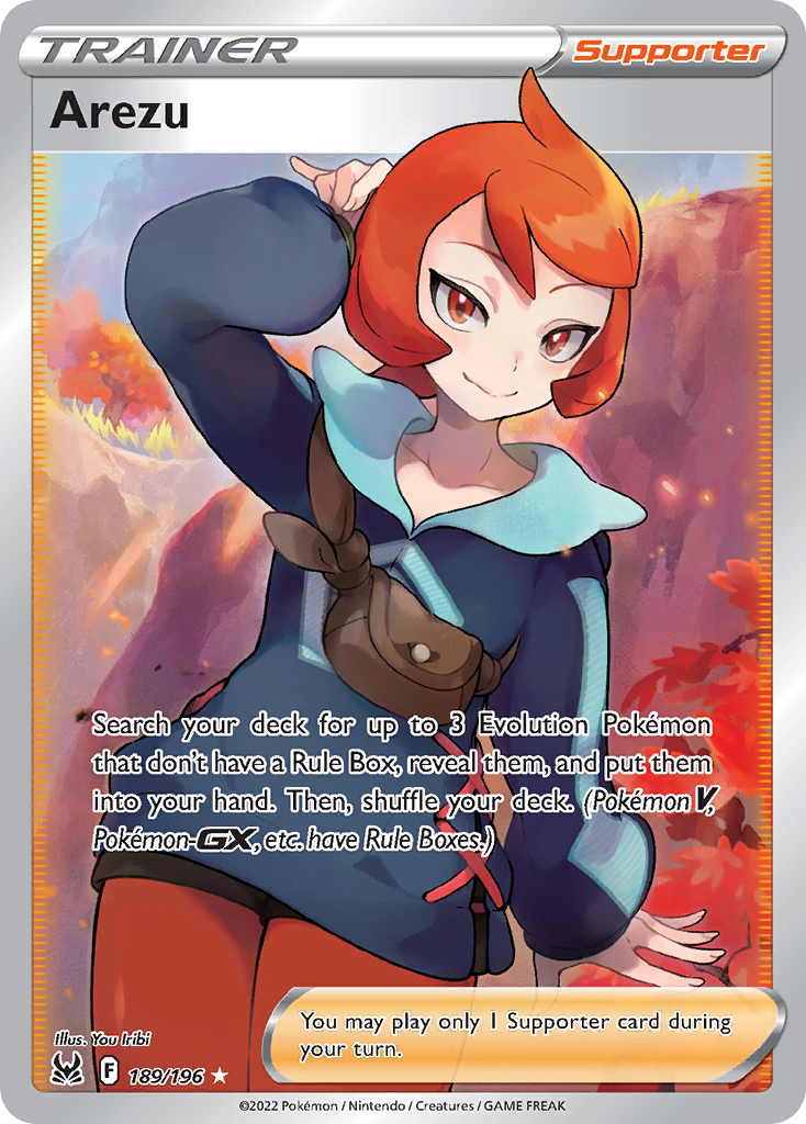 Arezu 189/196 Pokémon kaart