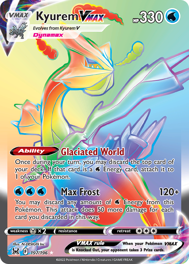 Kyurem VMAX 197/196 Pokémon kaart