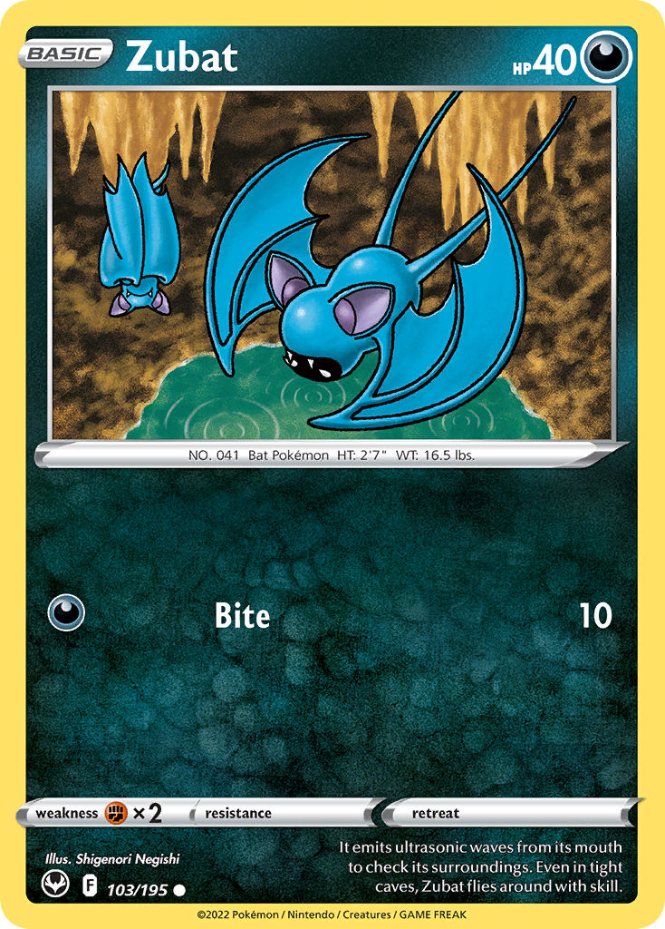 Zubat 103/195 [reversed holofoil] Pokémon kaart