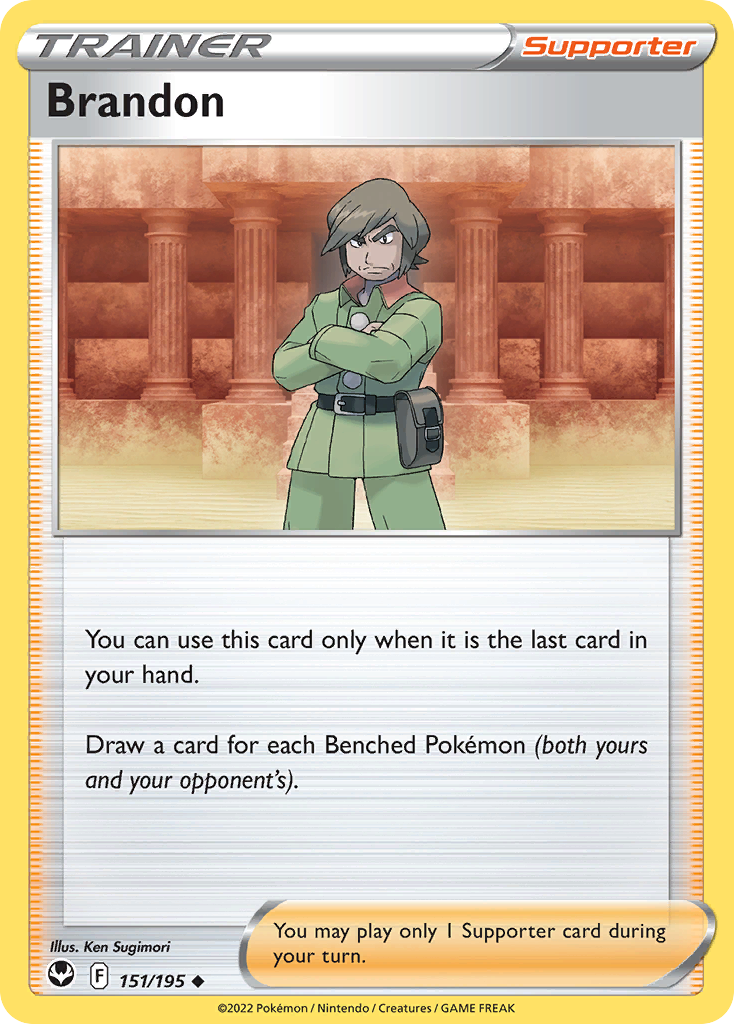 Brandon 151/195 [reversed holofoil] Pokémon kaart