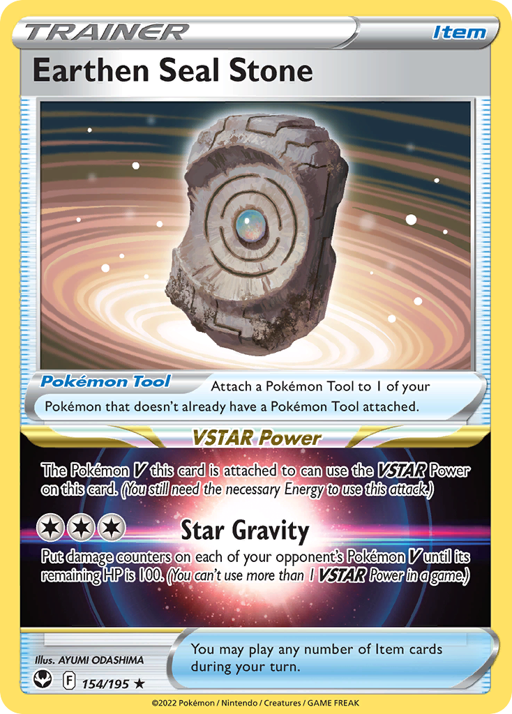 Earthen Seal Stone 154/195 [reversed holofoil] Pokémon kaart