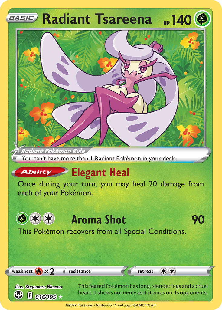 Radiant Tsareena 16/195 Pokémon kaart