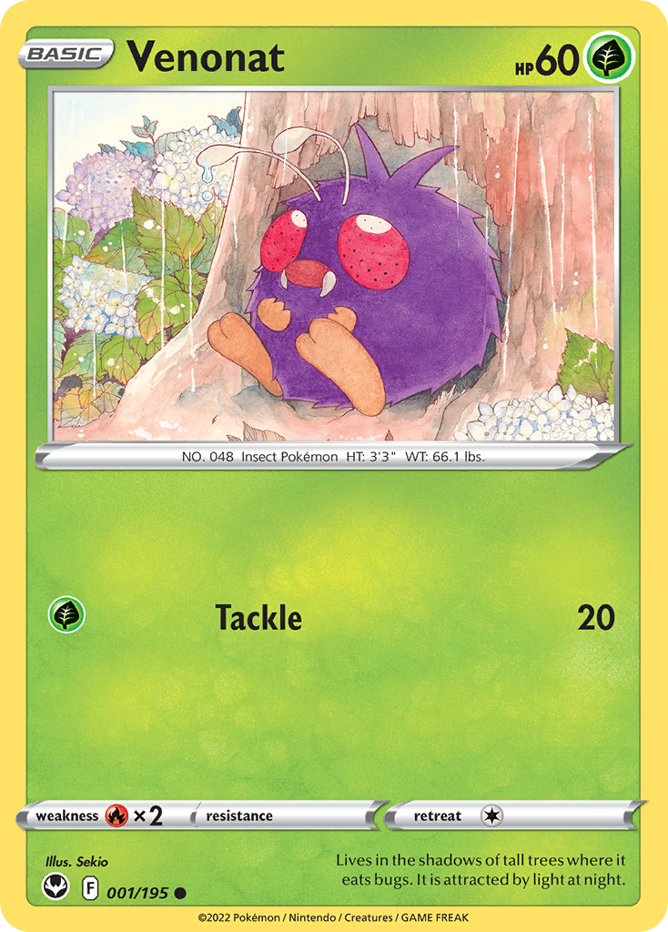 Venonat 1/195 Pokémon kaart