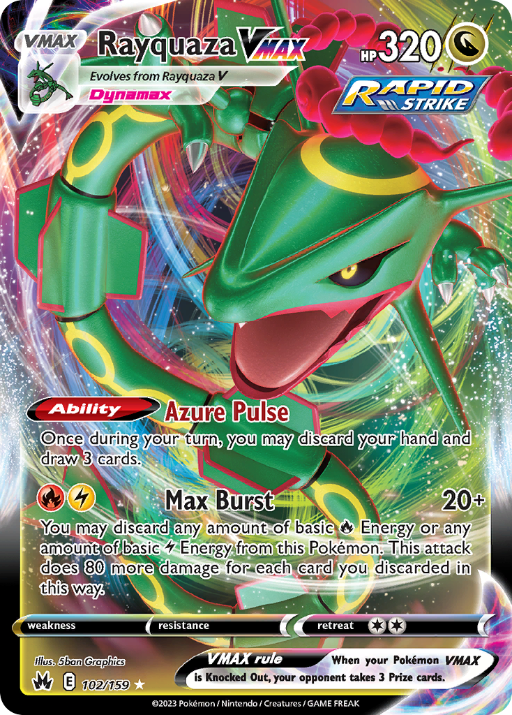 Rayquaza VMAX 102/159 Pokémon kaart