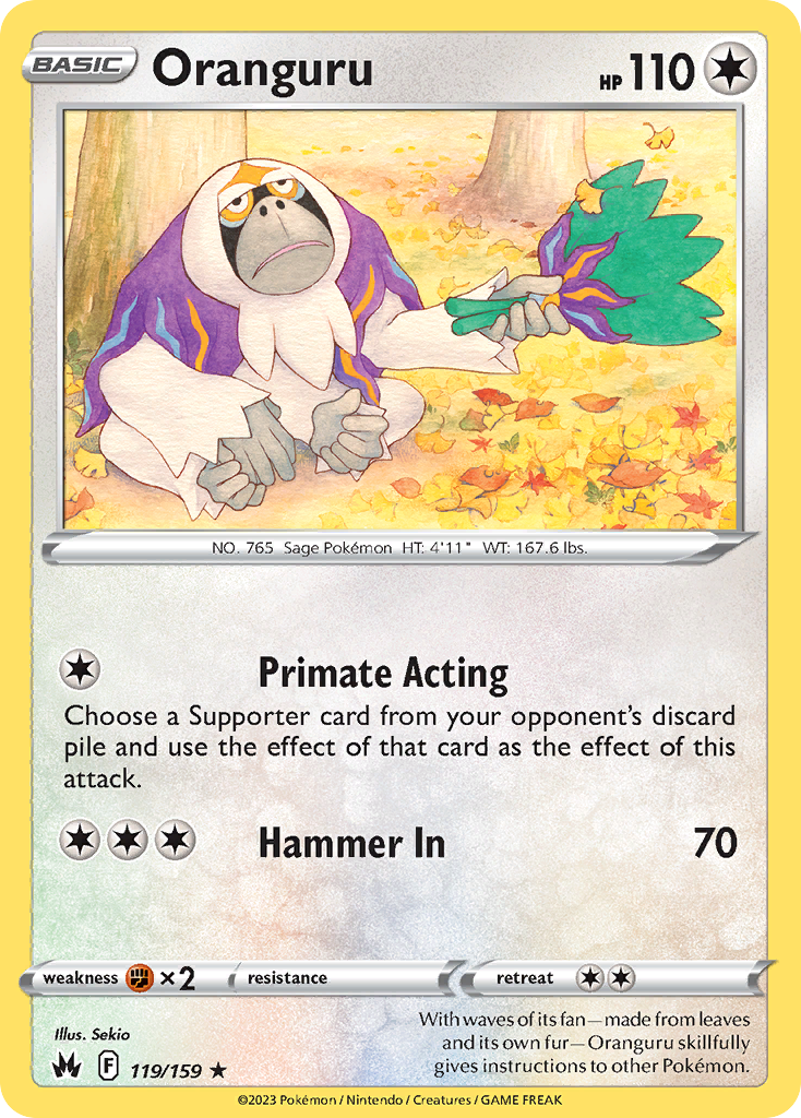 Oranguru 119/159 Pokémon kaart