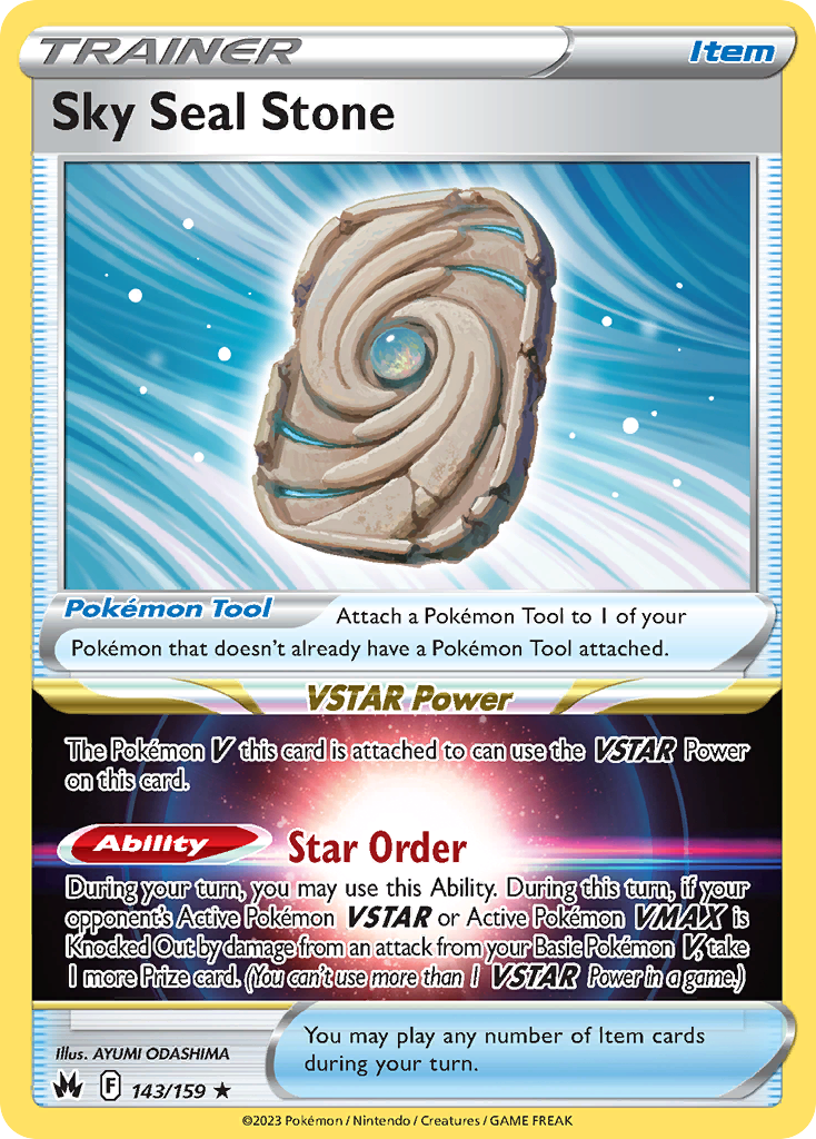 Sky Seal Stone 143/159 Pokémon kaart