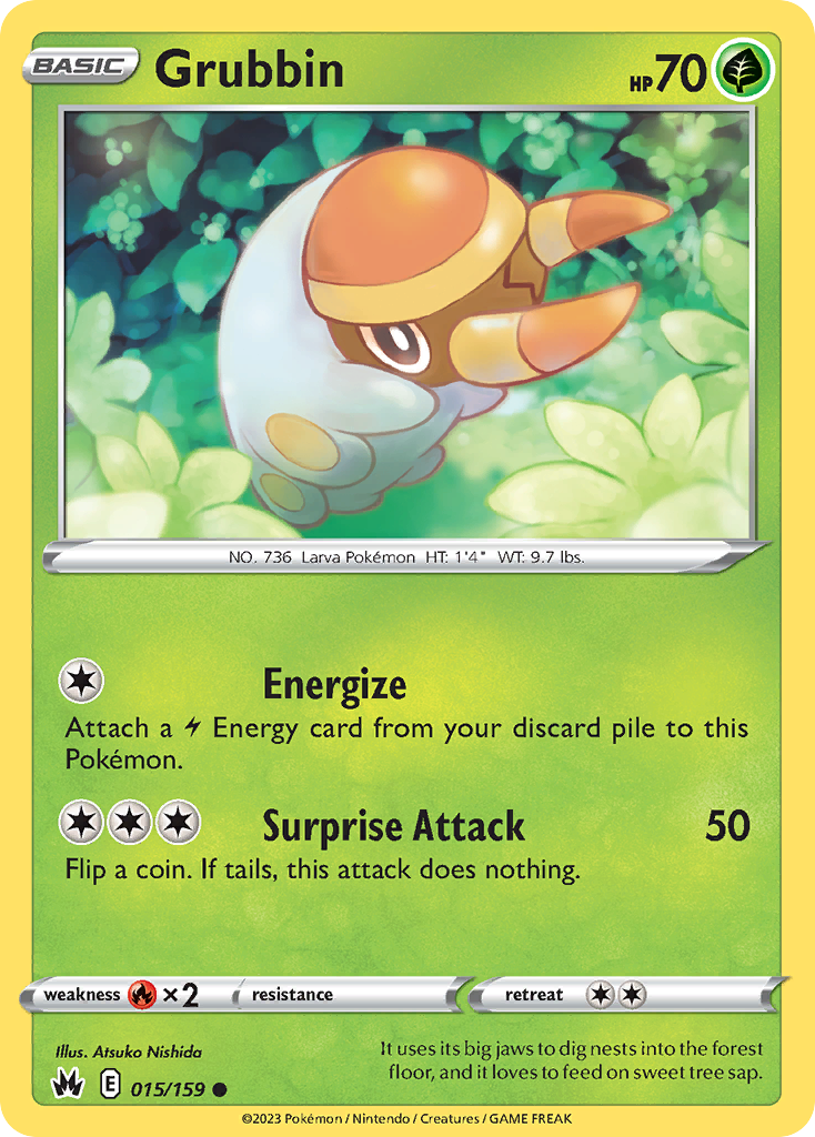 Grubbin 15/15 Pokémon kaart