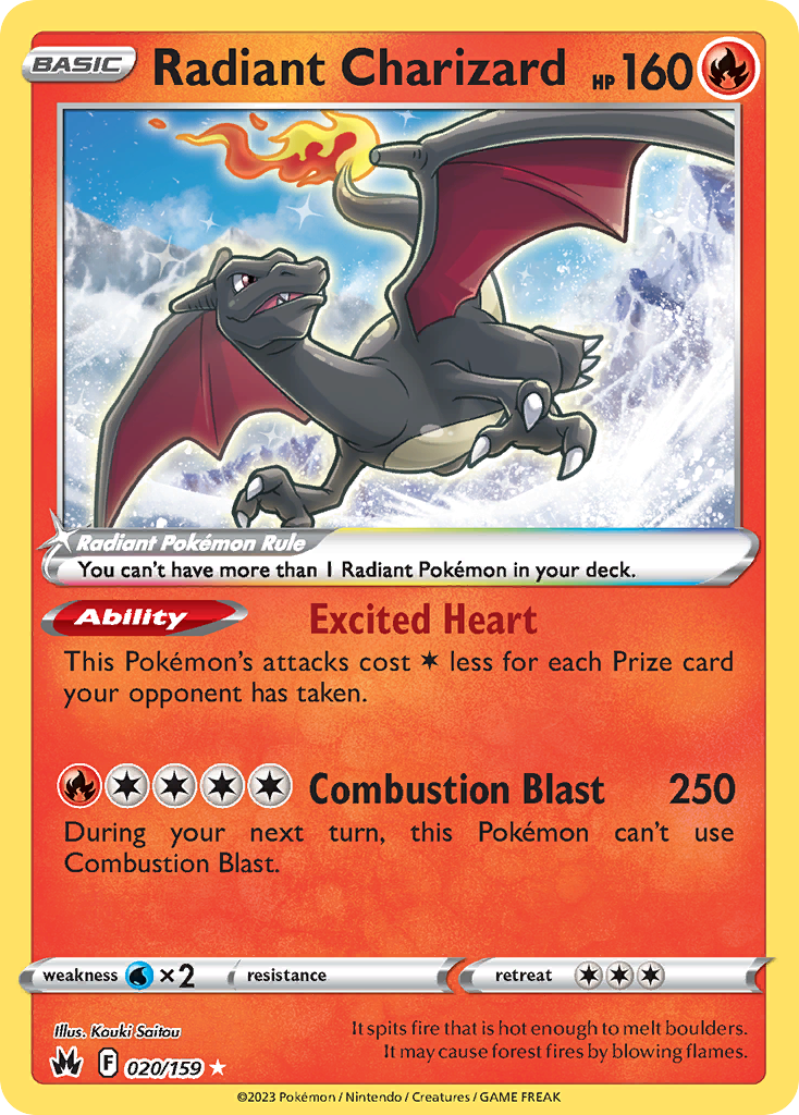 Radiant Charizard 20/159 Pokémon kaart